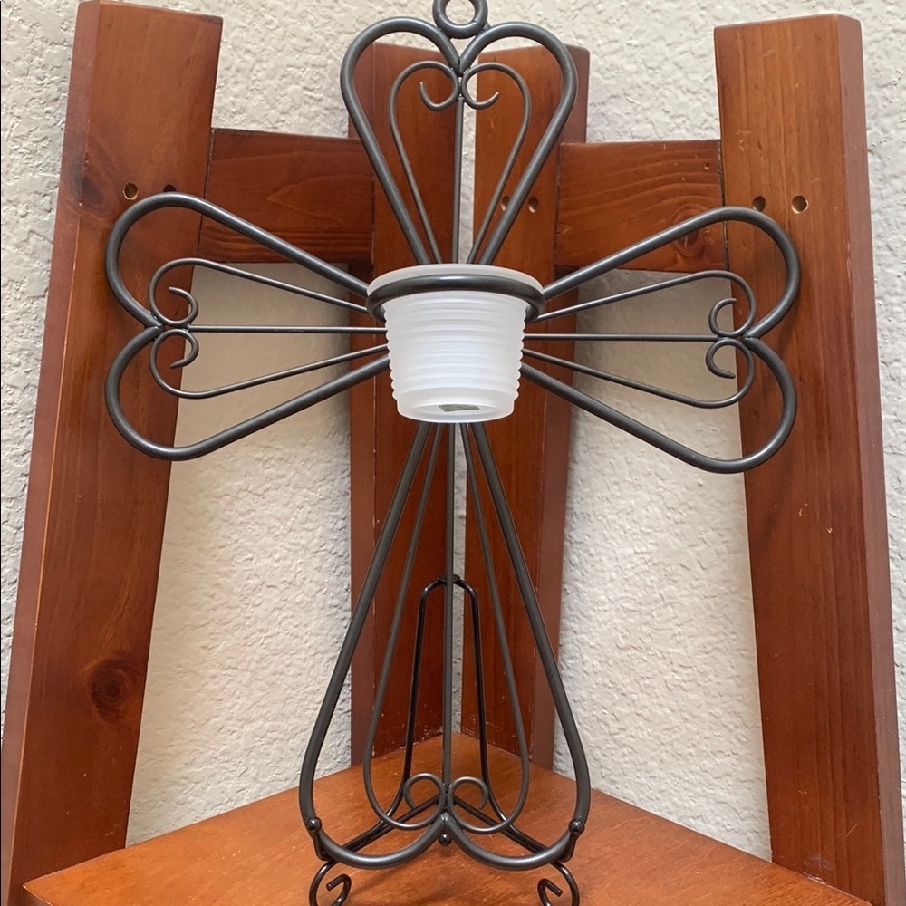 🔹Partylite Metal Cross Votive Candleholder Wall Sconce…